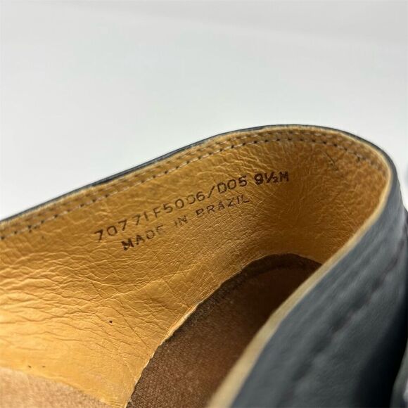 Frye Women's Black Leather Clog Mules Size 9.5 Block Heel Slip-On Western - Picture 16 of 16